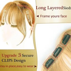 Clip In Bangs Real Human Hair, Fake Bangs Hair Clip On Bangs